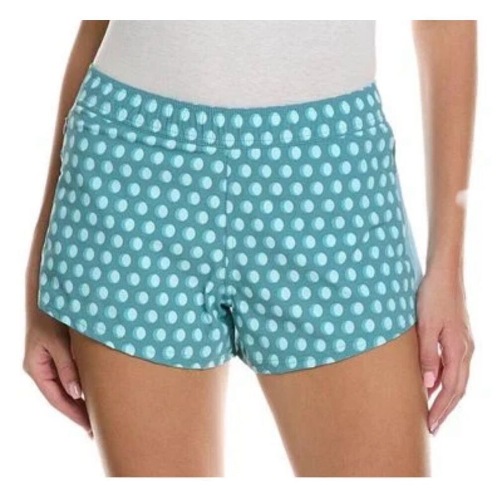 FAIR HARBOR | The Atlantique Shorts Lined Polka Dot Blue Turquoise | Size Medium